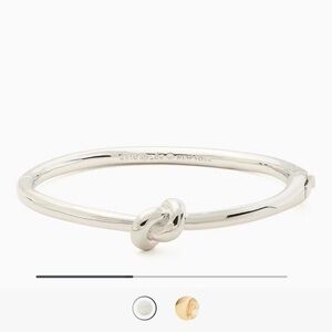Kate Spade Knot Bangle Silver color
